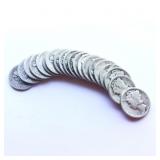 20 Mercury Silver Dimes ï¿½ 1924-1925