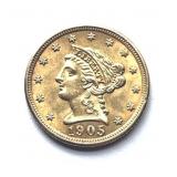 1905 Liberty Head Quarter Eagle U.S. Gold Coin