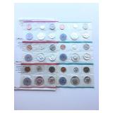 3 Complete 1964 U.S. Uncirculated Mint Sets