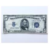 1934C $5 Silver Certificate ï¿½ Blue Seal ï¿½ Crisp