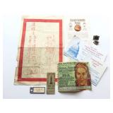 WWII Leaflet, Lincoln-Kennedy Penny, 4-H Pins