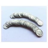 Lot of 50 Roosevelt Silver Dimes, 1947ï¿½1964