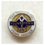 Youngstown Sheet & Tube 25-Year Service Pin ï¿½ 14K