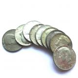 9 Kennedy Half Dollars ï¿½ 1967, 1968 & 1969
