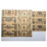 11 Pc Vintage Confederate Currency Facsimile Note