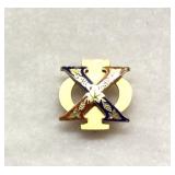 Chi Phi Fraternity 14K Gold & Enamel Pin