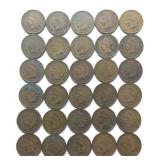 30 Indian Head Cents ï¿½ Early 1900s