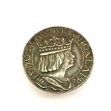 French Louis XII Coin-Style Metal Button /Fastener