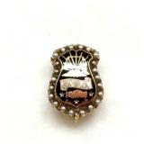 1917 Kappa Phi Lambda 14K Gold Enamel, Seed Pearls