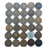 30 Indian Head Cents ï¿½ Early 1900s