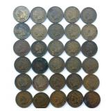30 Indian Head Cents ï¿½ Early 1900s