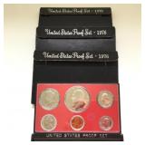(3) 1976 U.S. Bicentennial Uncirculated Mint Sets