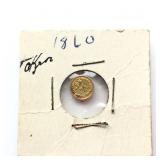 California Gold 1/4 Dollar Indian Head Bear Token