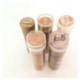 5 Tubes Uncirculated Lincoln Memorial Cents