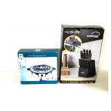 (2) pc Amorston Knife Set / Electric Single Burner