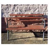 48" Metal Framed Park Bench