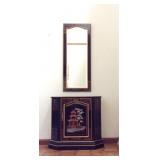 Chinoiserie Console Cabinet and Mirror