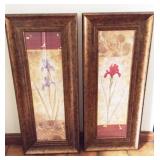 2  Framed Floral Wall Prints