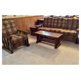6 pc Vintage Pine Ranch Family Room Set