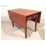 Oak Drop Leaf Table with Drawer