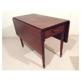 Walnut Drop Leaf Table with Drawer