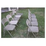 10 Metal Folding Chairs