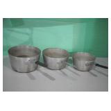 3 Commercial Tapered Pans - Aluminum