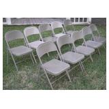 10 Metal Folding Chairs