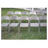 10 Metal Folding Chairs