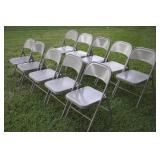 10 Metal Folding Chairs