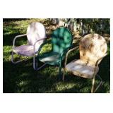 3 Metal Chairs