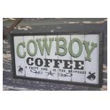 Cowboy Coffee Sign  14" x 26"