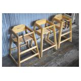 3 Wood High Chairs
