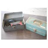 2 Metal Boxes w/ Contents