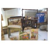 Magazine Rack & Primitive Stool