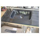 Single Hole Blk Glass 5 31 x 22 "Appears Unused"