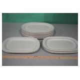 12 Steak House Plates 13" x 9.5"