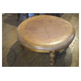 Leather Top Table "Needs all legs repaired" "AS-IS