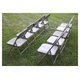 10 Metal Folding Chairs