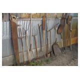 One Man Crosscut Saw, Brush Ax, Post Hole Cleanout