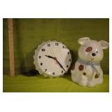 Lighted Bottle Cap Shaped Clock & Cookie Jar
