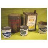 Mortons Potato Chip Can & Lard & Shortening Cans