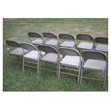 10 Metal Folding Chairs