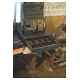 Cash Register & Pedestal Table
