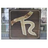 Wood Sign w/ TR Brand  34" x 35"
