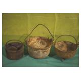 Cast Iron Smelting Pots & Lead Chunk