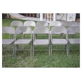 10 Metal Folding Chairs