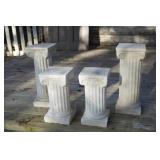 4 Pedestals 2 - 12" and 2 - 17"