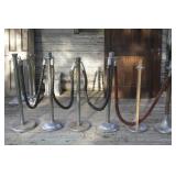 6 Stanchions Approx 30"H