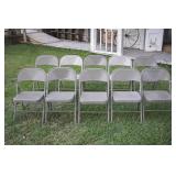 10 Metal Folding Chairs
